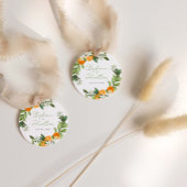 Étiquettes Cadeau Mariage d'aquarelle mandarin orange