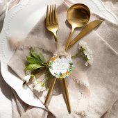 Étiquettes Cadeau Mariage d'aquarelle mandarin orange