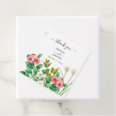 Étiquettes Cadeau Mariage d'aquarelle périphérique fleur sauvage (En situation)