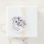 Étiquettes Cadeau Mariage d'aquarelle violet et lavande | (En situation)