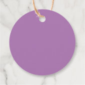 Étiquettes Cadeau Mariage d'art de l'aquarelle violette de Delphiniu (Dos)