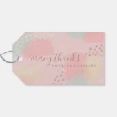Étiquettes-cadeau Mariage d'art moderne Pastel (Dos (Horizontal))