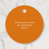 Étiquettes Cadeau Mariage d'automne Citrouille et tournesols (Dos)