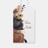 Étiquettes-cadeau Mariage de automne Gras Fleurs De Glam Moderne Fav (Dos)