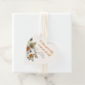 Étiquettes Cadeau Mariage de automne Jeu Blanche Fleurs Rustiques (En situation)