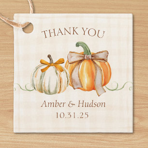 Étiquettes Cadeau Mariage de automne personnalisé Rustique Merci d'a