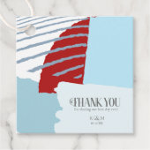 Étiquettes Cadeau Mariage de bloc de couleur - ID d'hiver 740 (Devant)