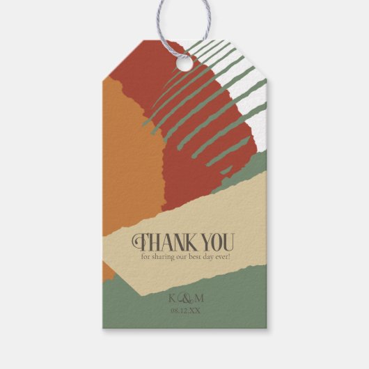 Étiquettes-cadeau Mariage de blocs de couleurs ID d'automne 740 (Devant)