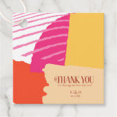 Étiquettes Cadeau Mariage de blocs de couleurs - ID été 740 (Devant)