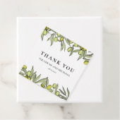 Étiquettes Cadeau Mariage de branche Olive moderne (En situation)