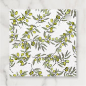 Étiquettes Cadeau Mariage de branche Olive moderne (Dos)