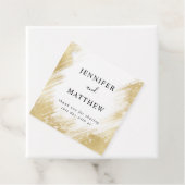 Étiquettes Cadeau Mariage de brosse Or Chic (En situation)