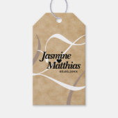 Étiquettes-cadeau Mariage de Burlap Vintage rustique (Devant)