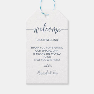 Étiquettes-cadeau Mariage de calligraphie de marine Mots clés cadeau