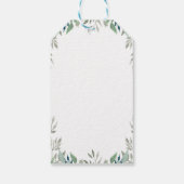 Étiquettes-cadeau Mariage de calligraphie Feuille de verdure Bienven (Dos)