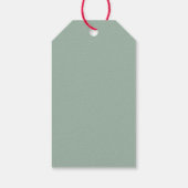 Étiquettes-cadeau Mariage de calligraphie géométrique or Merci (Dos)