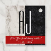 Étiquettes Cadeau Mariage de calligraphie moderne (Dos)