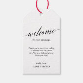 Étiquettes-cadeau Mariage de calligraphie noire élégant (Devant)