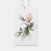 Étiquettes-cadeau Mariage de charme botanique rose et prune (Dos)