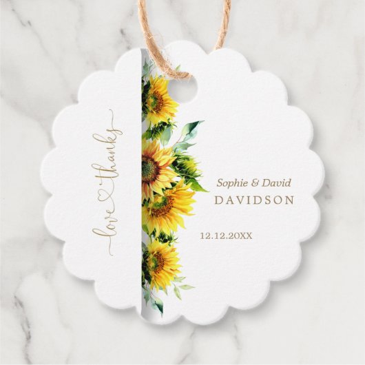 Étiquettes Cadeau Mariage de Charming Watercolor (Devant)