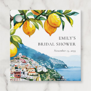 Étiquettes Cadeau Mariage de citron de la côte d'Amalfi