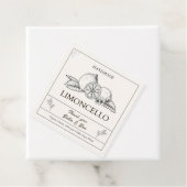 Étiquettes Cadeau Mariage de citron moderne Limoncello bouteille (En situation)