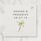 Étiquettes Cadeau Mariage de cocktails Tropical Beach (Dos)