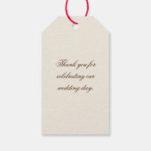 Étiquettes-cadeau Mariage de colibri (Dos)