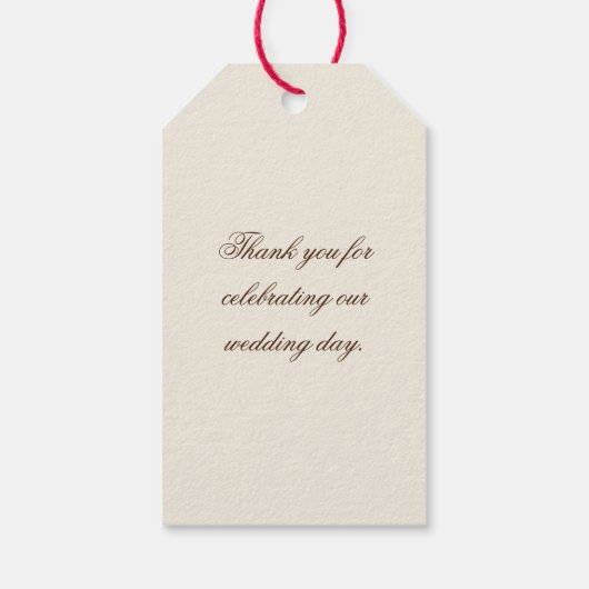 Étiquettes-cadeau Mariage de colibri (Dos)