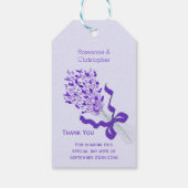 Étiquettes-cadeau Mariage de conception de Lavande (Dos)