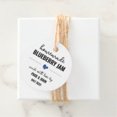 Étiquettes Cadeau Mariage de confiture de bleuet maison (En situation)