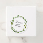 Étiquettes Cadeau Mariage de couronne végétale (En situation)