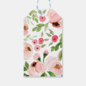 Étiquettes-cadeau Mariage de couronnes à fleurs rose pâle (Dos)