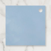 Étiquettes Cadeau Mariage de crête de monogramme floral (Dos)