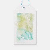 Étiquettes-cadeau Mariage de cristal géométrique aquarelle (Dos)