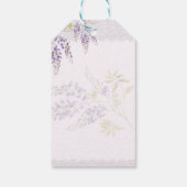 Étiquettes-cadeau Mariage de dentelle fleurie moderne violette (Dos)