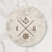 Étiquettes Cadeau Mariage de destination nautique Boho (Devant)