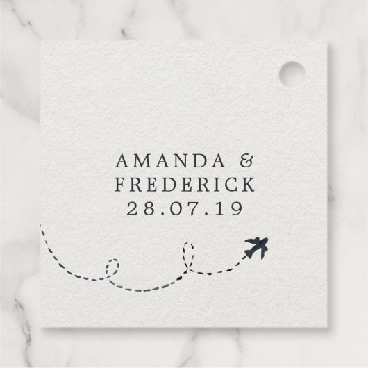 Étiquettes Cadeau Mariage de destination tropicale (Dos)