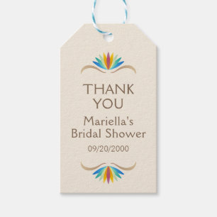 Étiquettes-cadeau Mariage de douche Fiesta Boho Anniversaire Merci