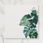 Étiquettes Cadeau Mariage de feuillage vert Monstera Tropical Modern (Dos)
