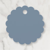 Étiquettes Cadeau mariage de fleur bleu roux (Dos)