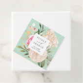 Étiquettes Cadeau Mariage de fleur d'or de Peony Delicate (En situation)