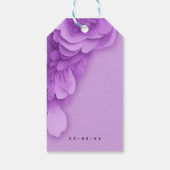 Étiquettes-cadeau Mariage de fleurs 3d violet merci (Dos)