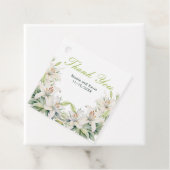 Étiquettes Cadeau Mariage de fleurs blanches (En situation)