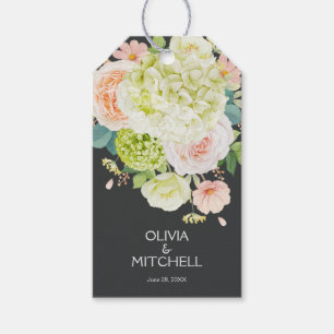 Étiquettes-cadeau Mariage de fleurs d'aquarelle