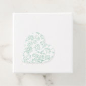 Étiquettes Cadeau Mariage de fleurs de pivoines à main verte (En situation)