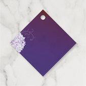 Étiquettes Cadeau Mariage de fleurs d'Hydrangea violet (Dos)