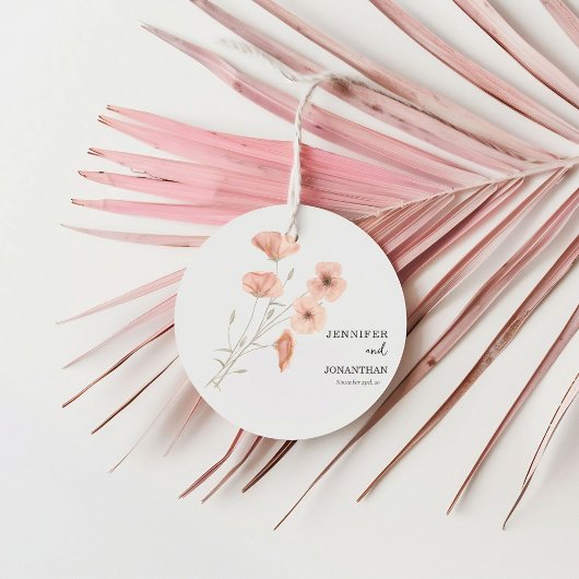 Étiquettes Cadeau Mariage de fleurs d'oranges