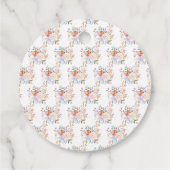 Étiquettes Cadeau Mariage de fleurs printanières (Dos)