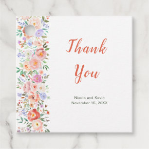 Étiquettes Cadeau Mariage de fleurs printanières
